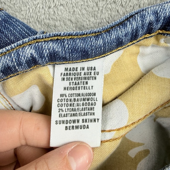 Lucky Brand Jeans Shorts 12/31 Blue Denim Sundown Skinny Bermuda 90s Y2K USA - Picture 14 of 16